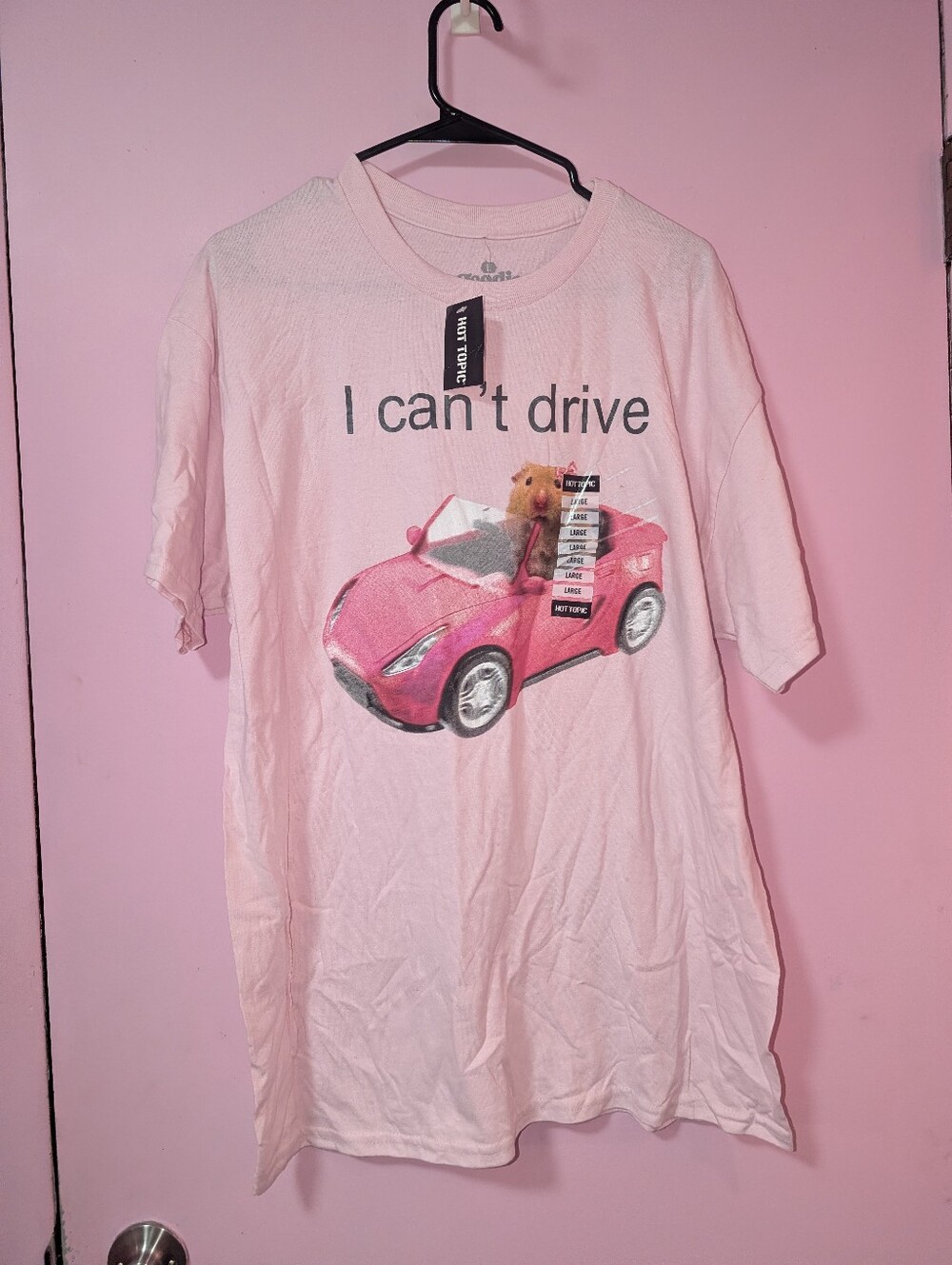 I Can't Drive Pink Hamster T-Shirt